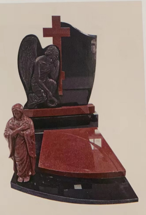 Hiina xingyan - religioosne teemakivi nikerdamise hauakivi (ingel ja neitsi Maarja kuju)