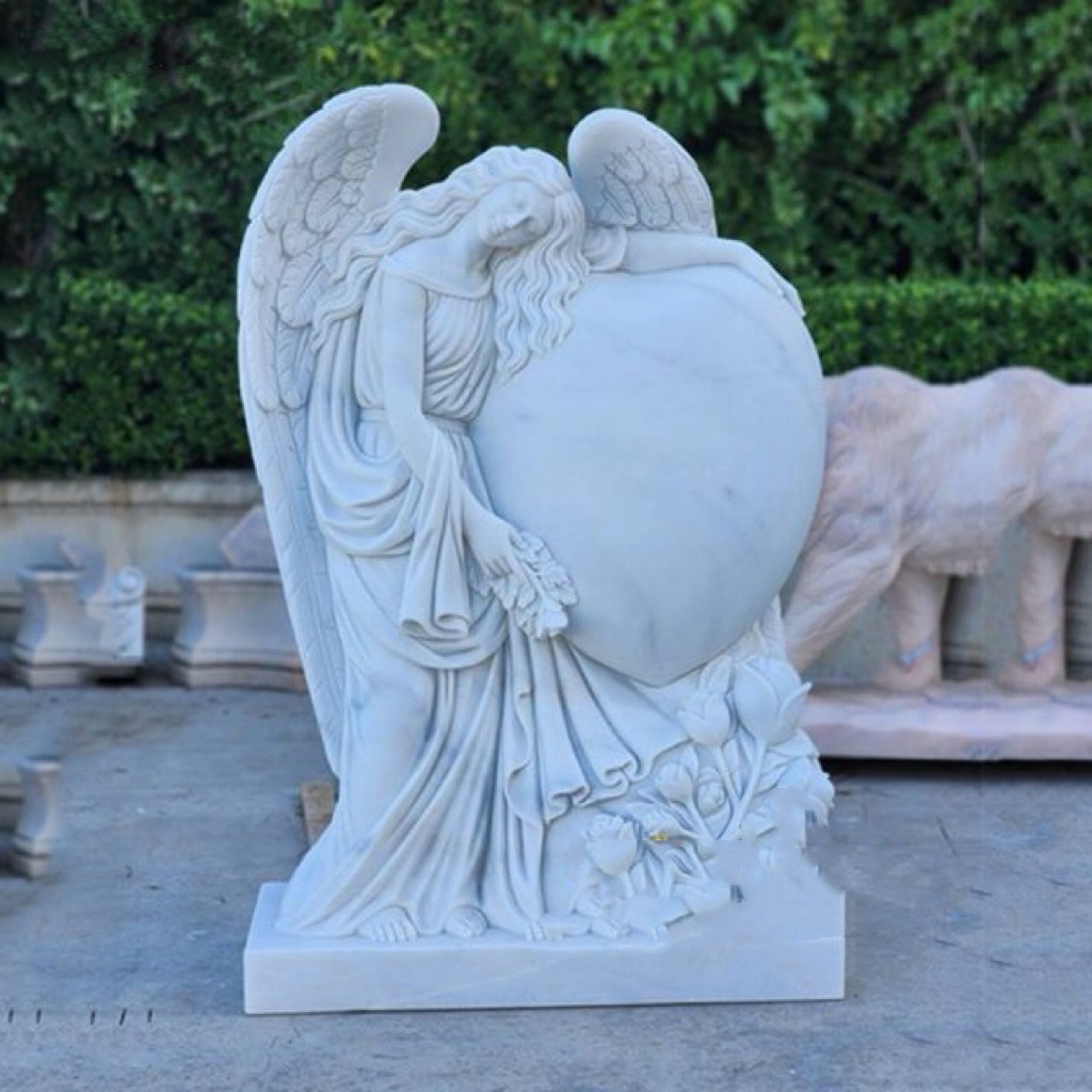 Xingyan Marble Ingel, mis hõlmab südame mälestuskivist skulptuuri
