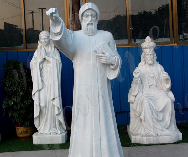 Xingyan valge marmorist lääne religioosse kuju kivist skulptuurid